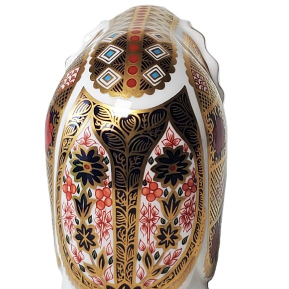 Royal Crown Derby Elephant Paperweight – Imari Pattern, Gold Stopper - Picture 8 of 13